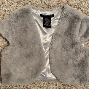 Faux fur  gray vest